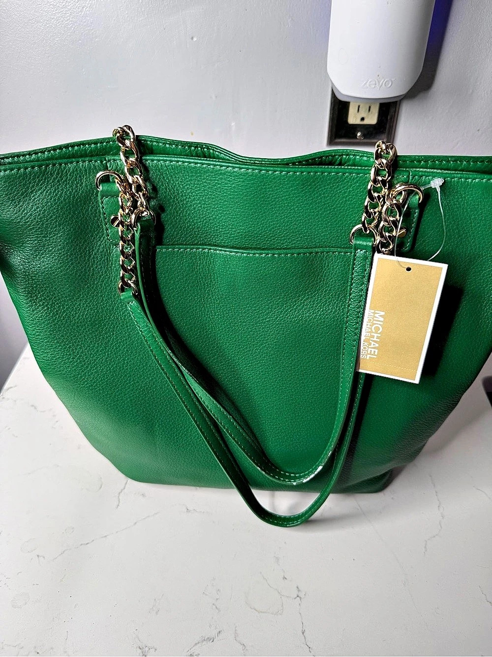 Michael Kors Jet Set Chain Item NS Chain Tote Green NWT